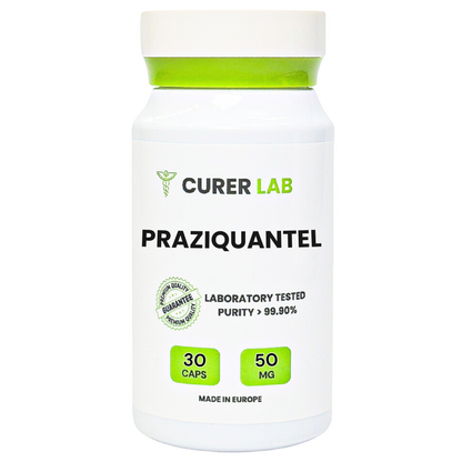 Praziquantel 50 mg or 150 mg | Capsules | Purity > 99.90%